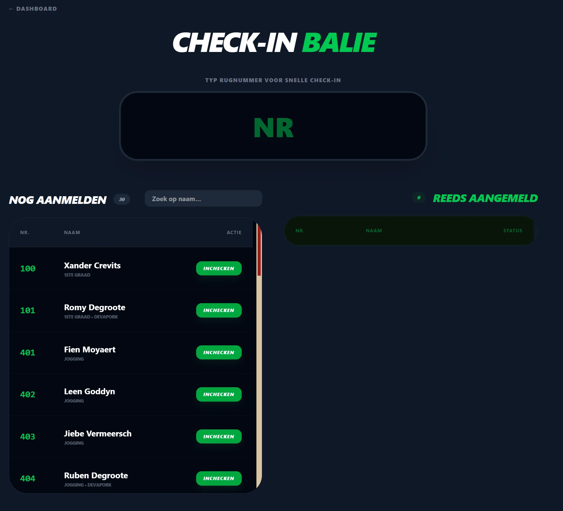 Check-in Balie